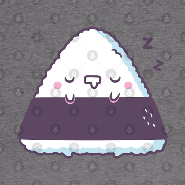 Cute Sleeping Onigiri Japanese Rice Ball by rustydoodle